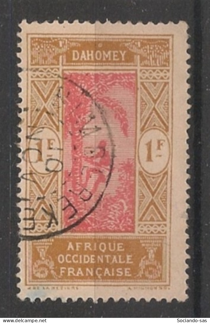 DAHOMEY - 1927-39 - N°YT. 91 - Cocotier 1f Bistre Et Rose - Oblitéré / Used - Used Stamps