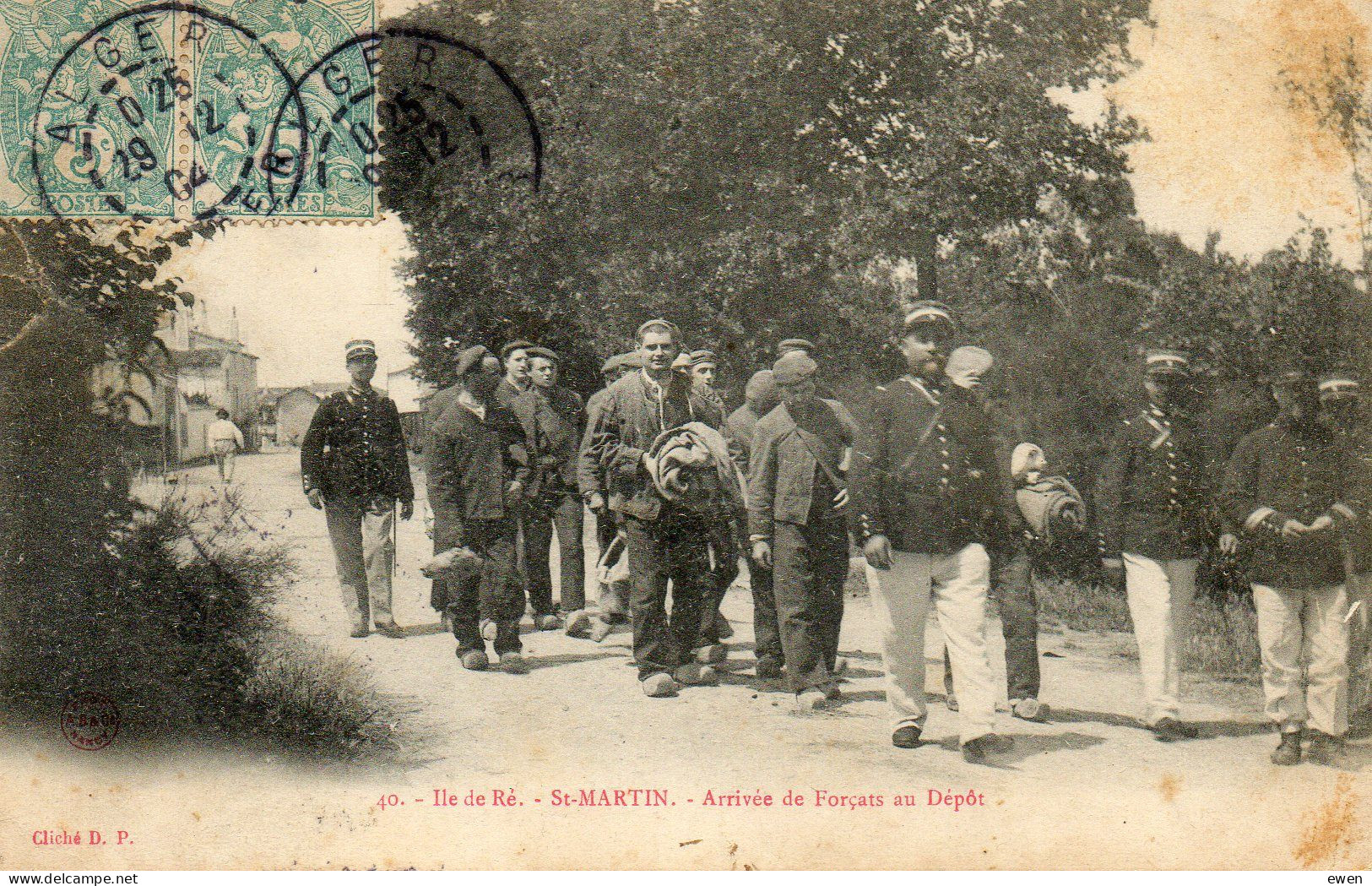 Ile De Ré. St-Martin. Arrivée De Forçats Au Dépot. - Ile De Ré