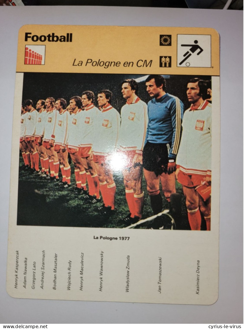 Football  ** Coupe Du Monde 1977  ** Pologne - Sports