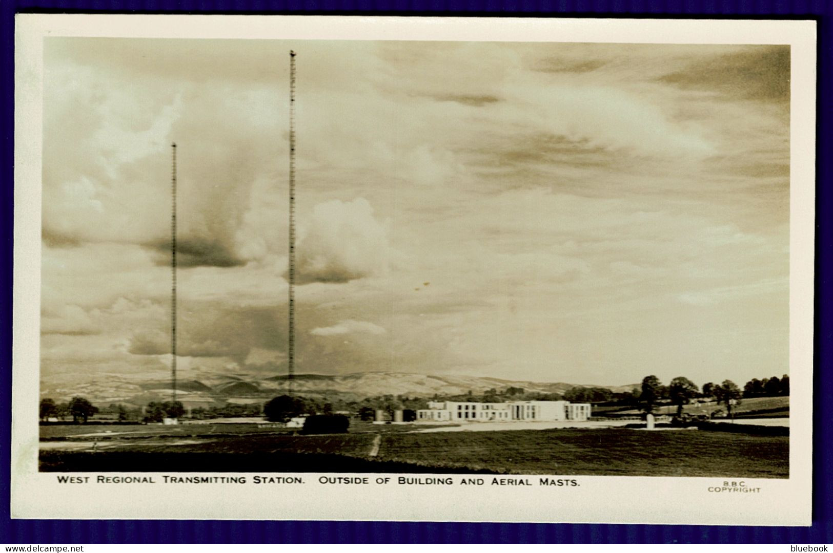 Ref 1651 - Real Photo Postcard - BBC West Regional Radio Transmitting Station Washford Somerset 2 - Aerial Masts - Sonstige & Ohne Zuordnung