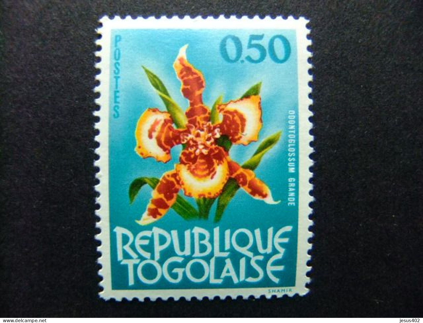 55 TOGO REPUBLIQUE TOGOLAISE 1964 / FLORA ORQUIDEAS ODONTOGLOSSUM / YVERT 394 ** MNH - Orquideas