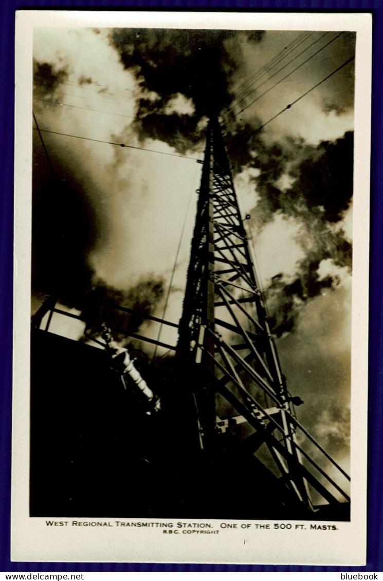 Ref 1651 - Real Photo Postcard - BBC West Regional Radio Transmitting Station Washford Somerset 1- 500 Foot Mast - Andere & Zonder Classificatie