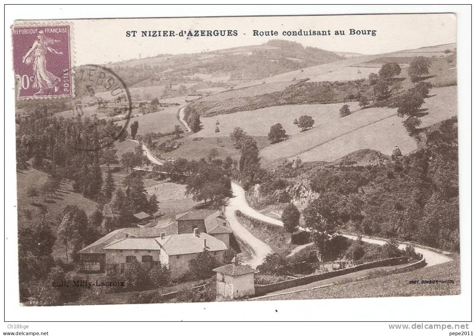 CPA Rhône 69 - Saint-Nizier D'Azergues - Route Conduisant Au Bourg - Autres & Non Classés