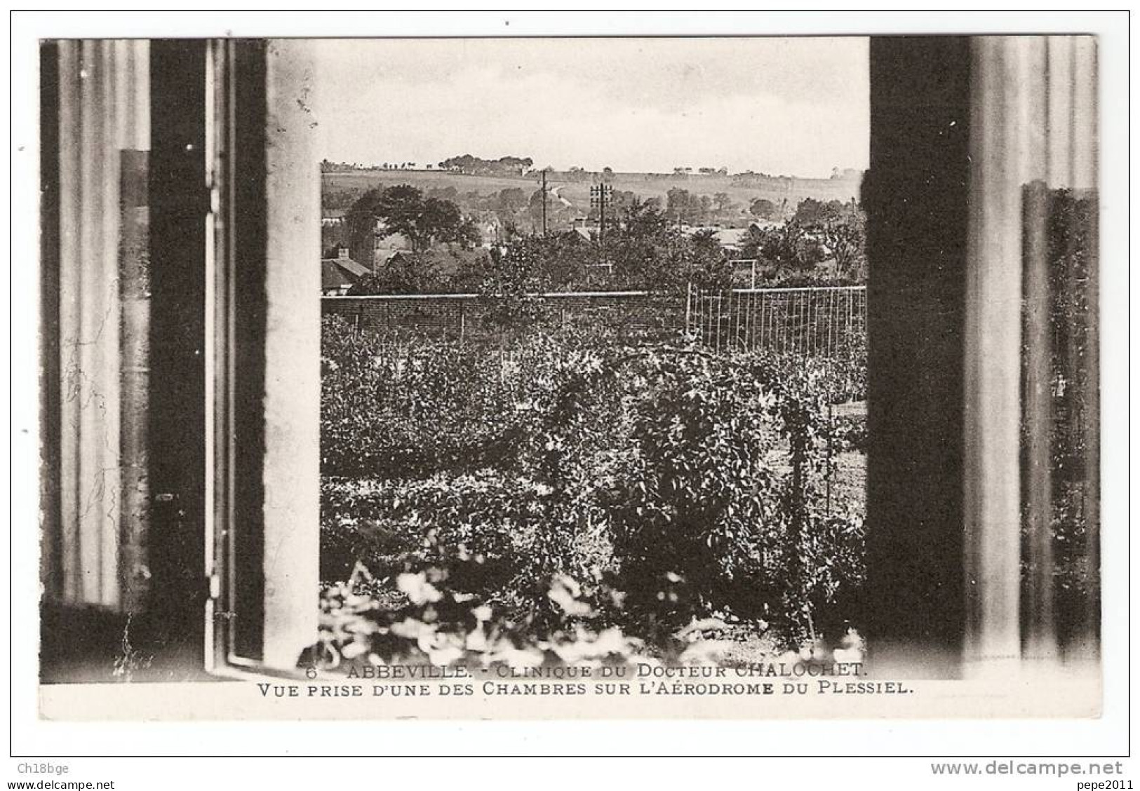 CPA 80-Somme- Abbeville - Clinique Du Docteur Chalochet - Vue Sur L'aéroport - Abbeville