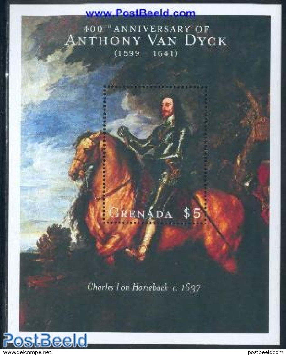 Grenada 2000 Anthony Van Dyck S/s, Mint NH, Nature - Horses - Art - Paintings - Otros & Sin Clasificación