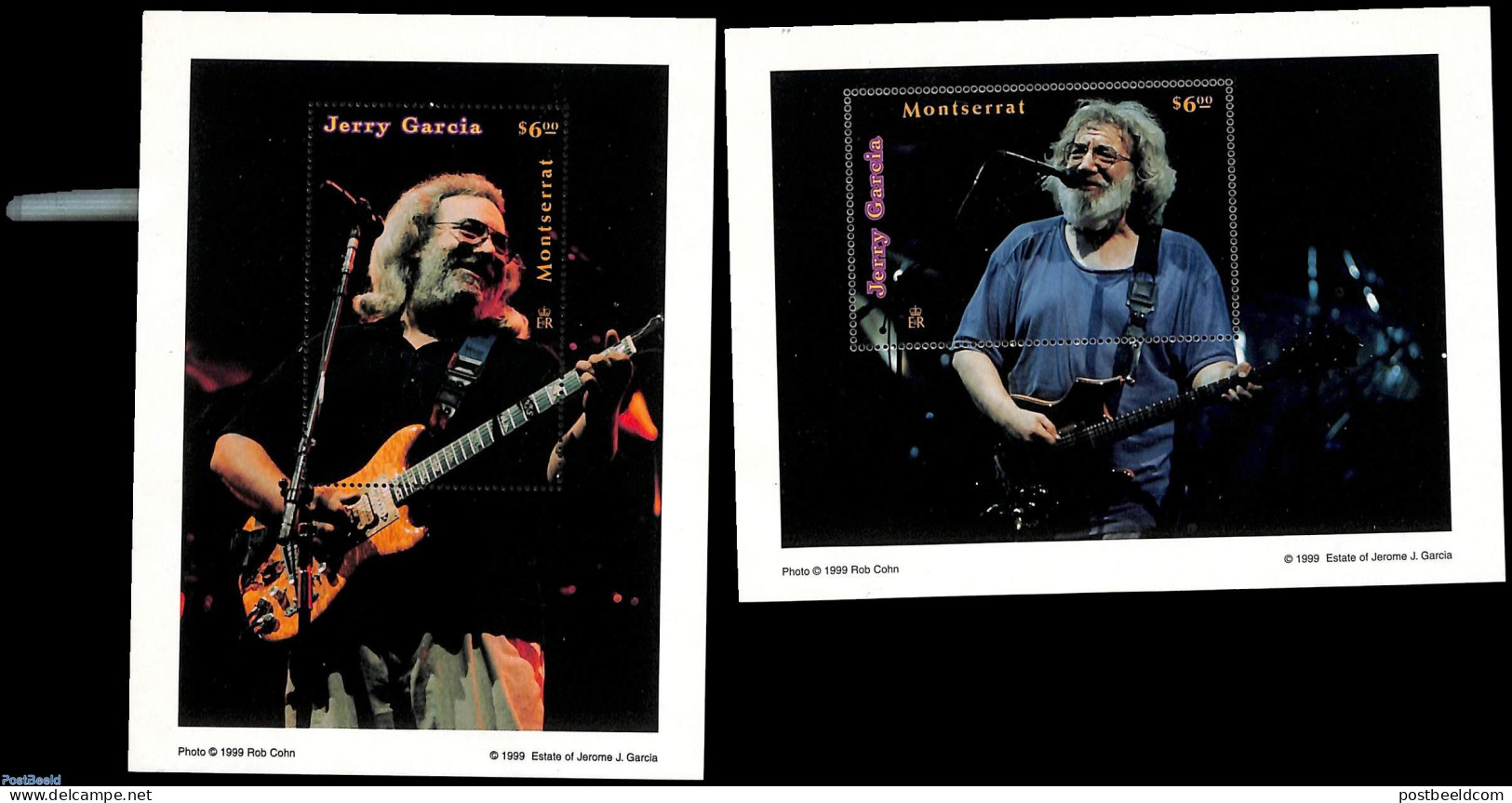 Montserrat 1999 Jerry Garcia 2 S/s, Mint NH, Performance Art - Music - Popular Music - Música