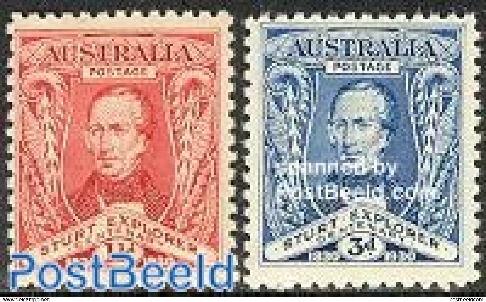 Australia 1930 Sturt Expedition 2v, Mint NH, History - Explorers - Unused Stamps