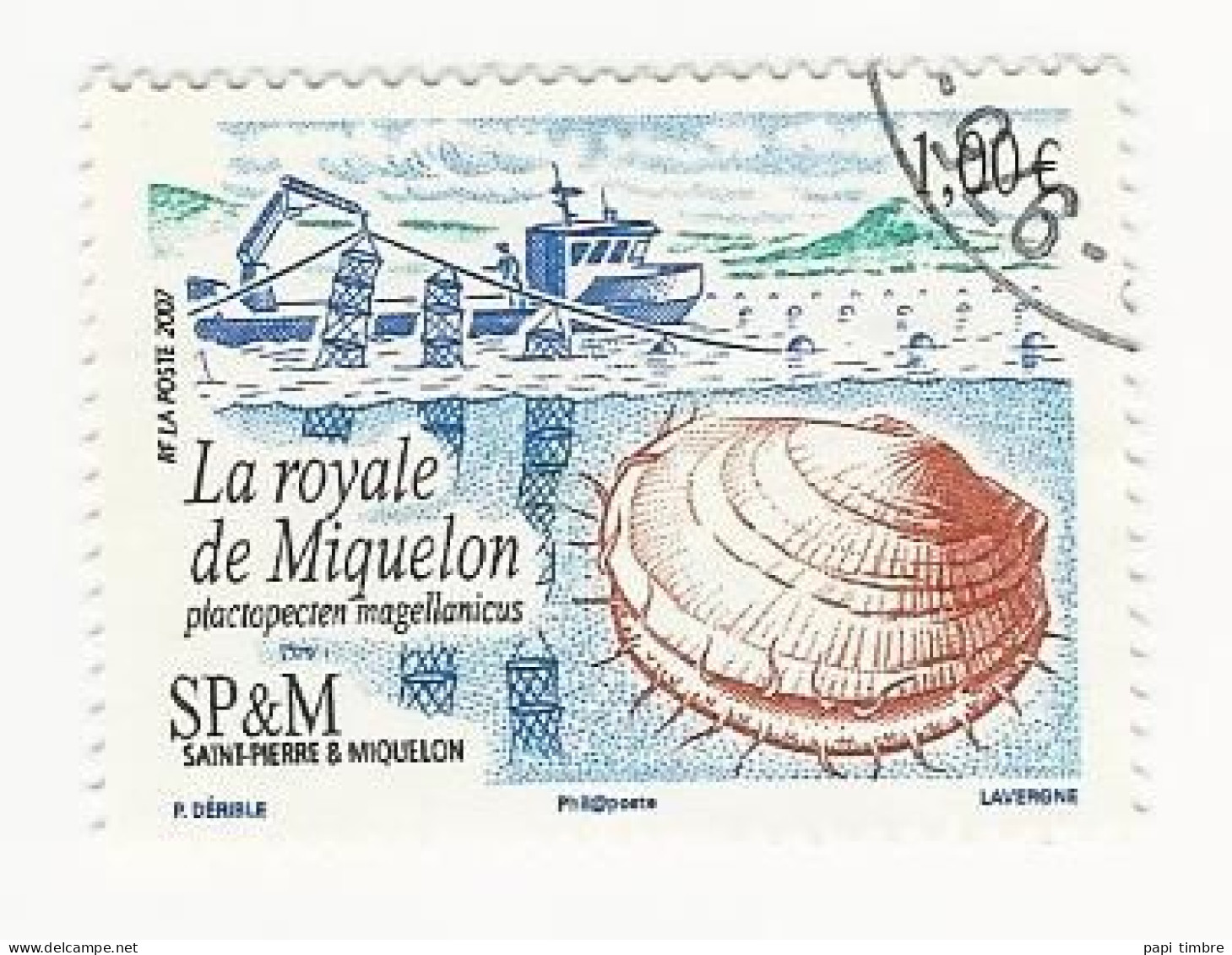 SPM-2007 -Coquillage. La Royale De Miquelon - N° 884 Oblitéré - Gebraucht