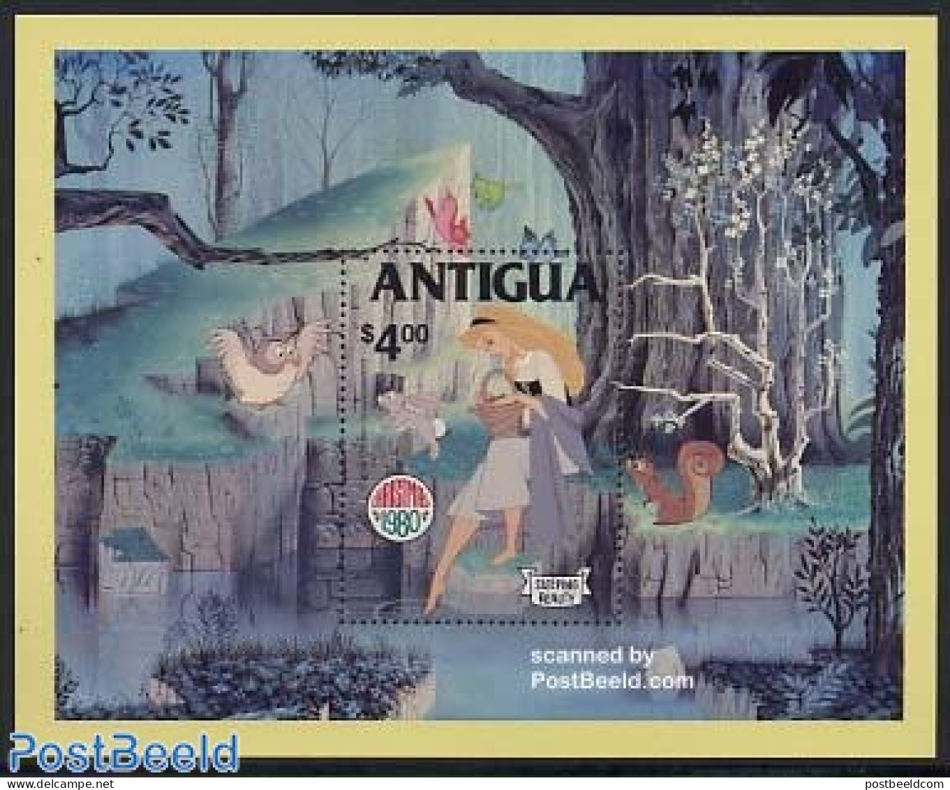 Antigua & Barbuda 1980 Christmas, Disney S/s, Mint NH, Religion - Christmas - Art - Disney - Christmas
