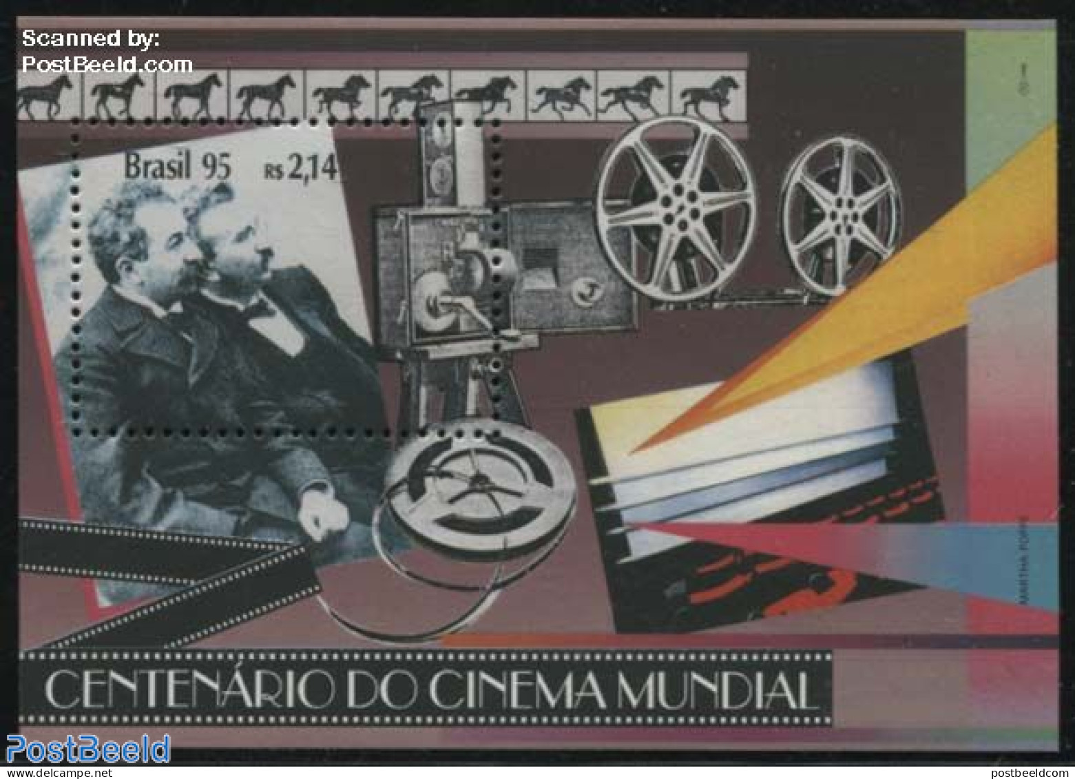 Brazil 1995 Film Centenary S/s, Mint NH, Performance Art - Film - Unused Stamps