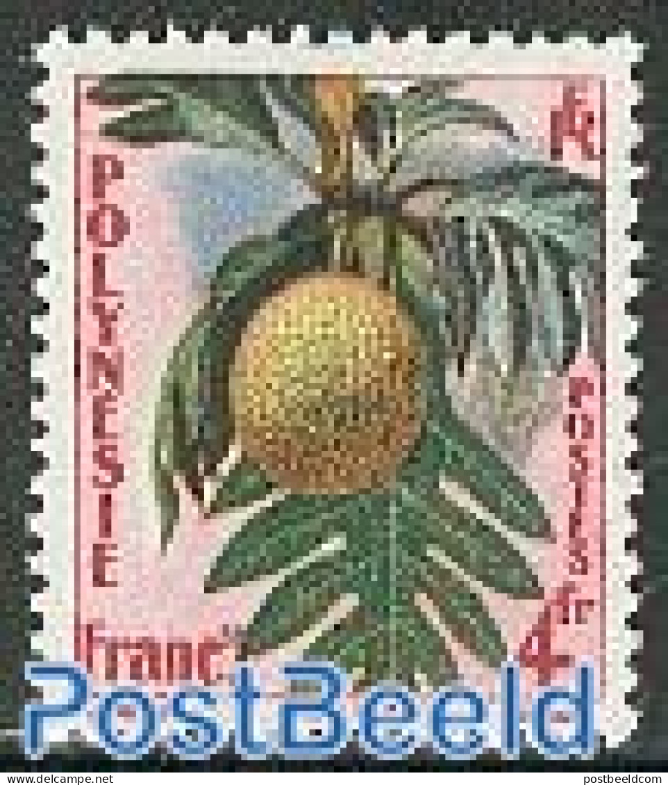French Polynesia 1959 Definitive, Fruit 1v, Mint NH, Nature - Fruit - Neufs