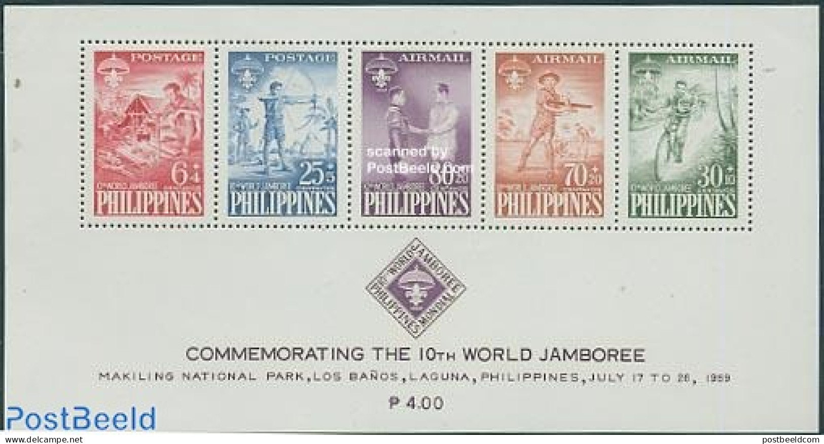 Philippines 1959 Scouting S/s, Mint NH, Sport - Scouting - Filipinas