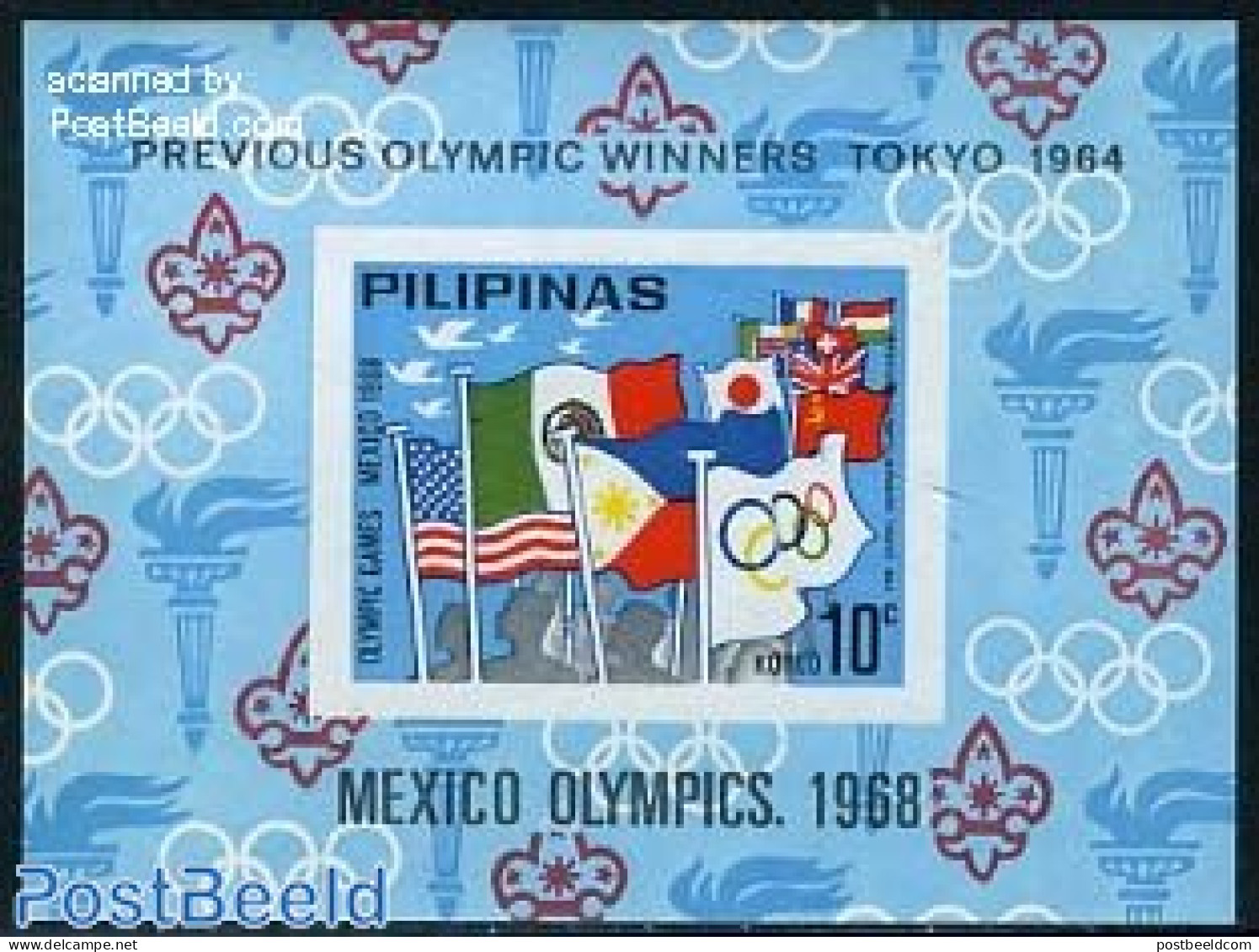 Philippines 1968 Olympic Games S/s, Mint NH, Sport - Olympic Games - Filipinas
