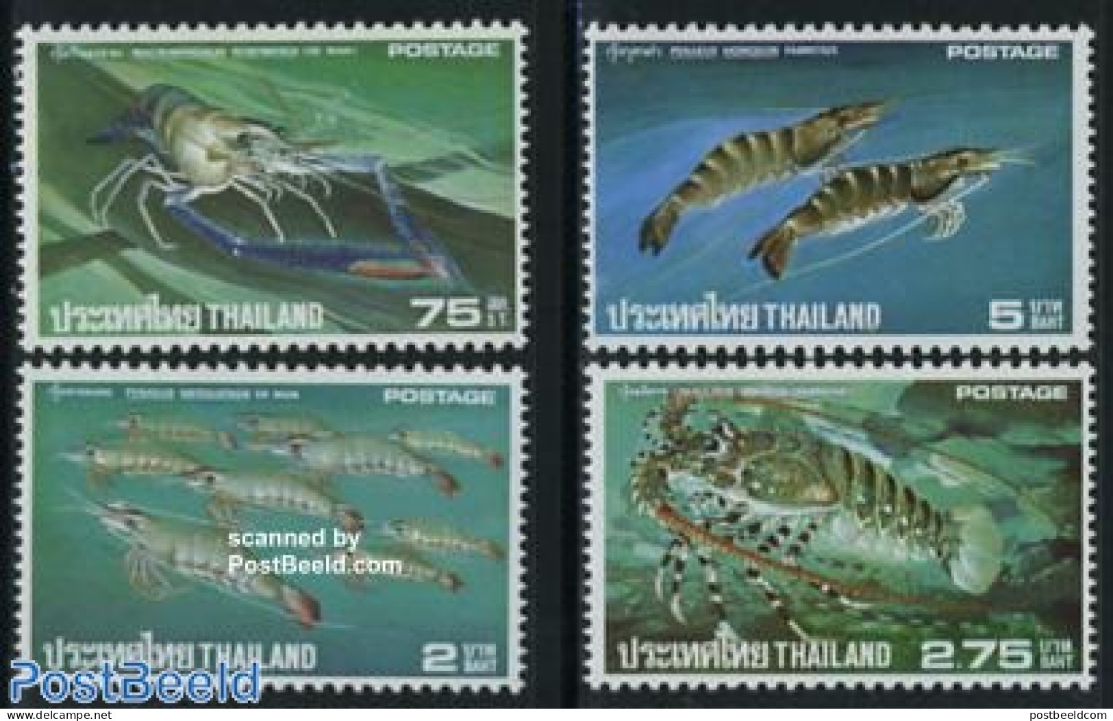 Thailand 1976 Marine Life 4v, Mint NH, Nature - Shells & Crustaceans - Vie Marine
