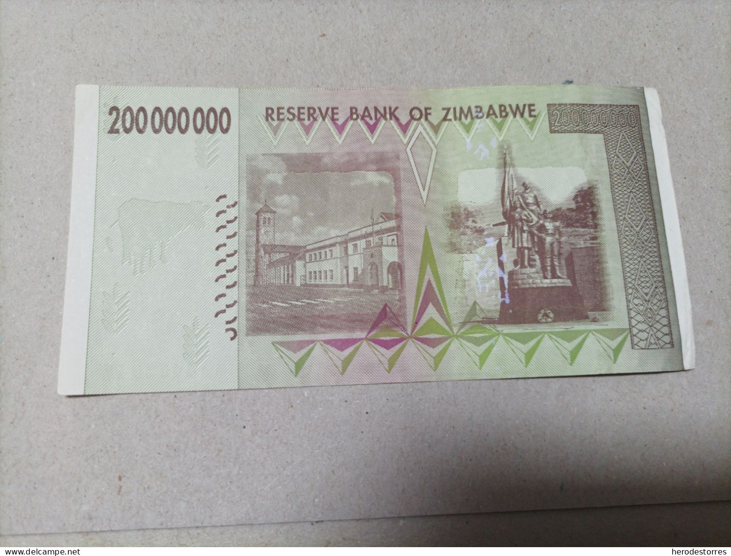 Billete Zimbabwe 200000000 Millones De Dólares, Año 2008, Serie AA - Zimbabwe