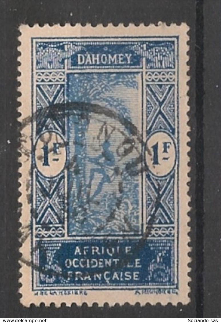 DAHOMEY - 1925-26 - N°YT. 78 - Cocotier 1f Bleu - Oblitéré / Used - Usados