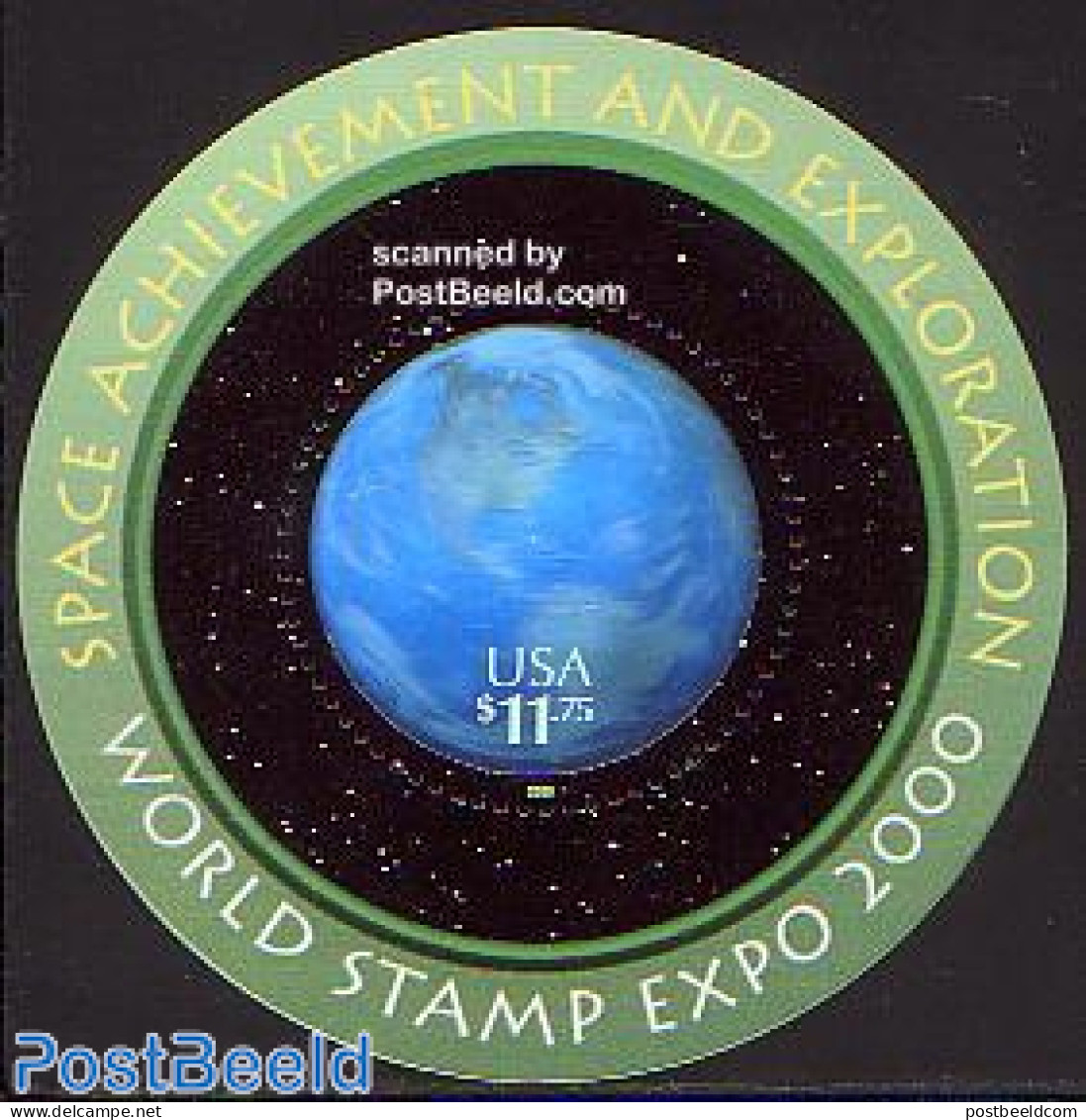 United States Of America 2000 Stamp Expo 2000 Round S/s, Mint NH, Various - Holograms - Maps - Round-shaped Stamps - Neufs