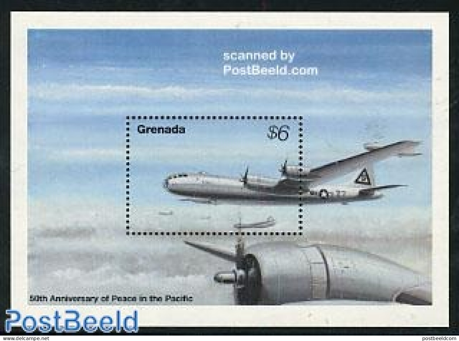 Grenada 1995 End Of World War II In Pacific S/s, Mint NH, History - Transport - World War II - Aircraft & Aviation - Guerre Mondiale (Seconde)