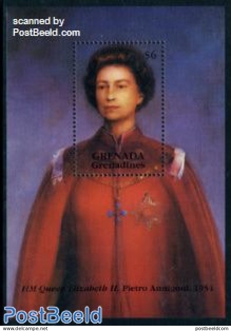 Grenada Grenadines 1993 Elizabeth II 40 Years Coronation S/s, Mint NH, History - Kings & Queens (Royalty) - Familias Reales