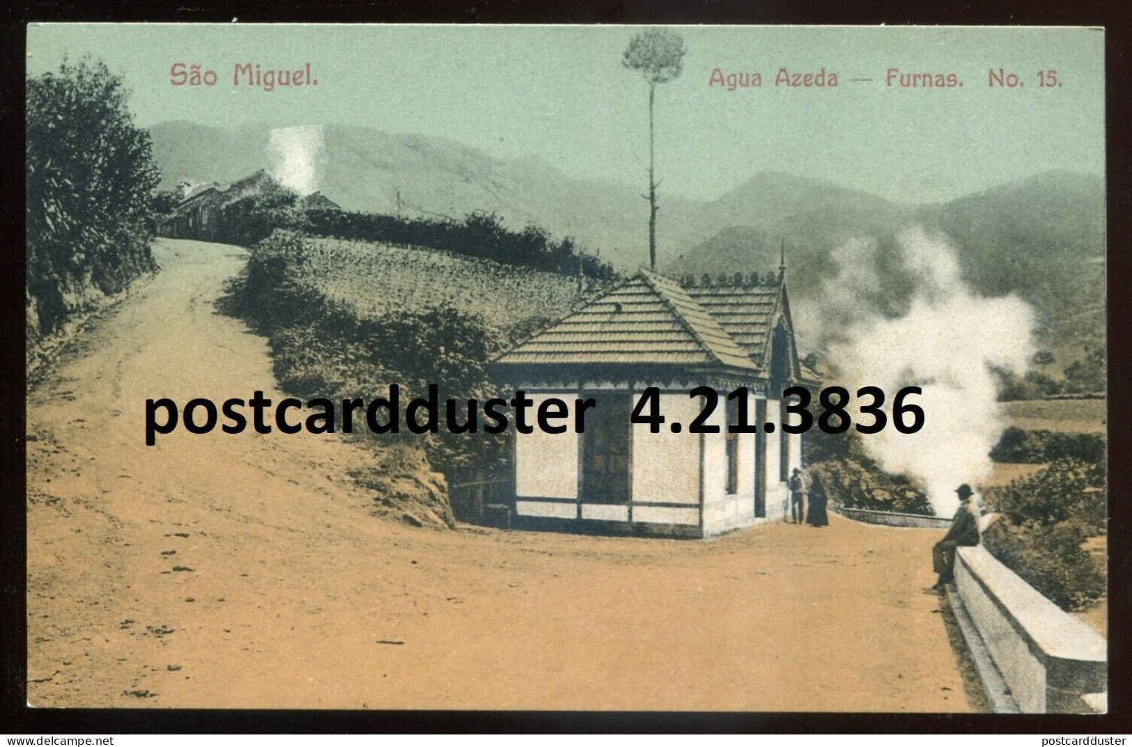 PORTUGAL Sao Miguel Postcard 1910s Azores. Furnas Aqua Azeda (h1045) - Açores