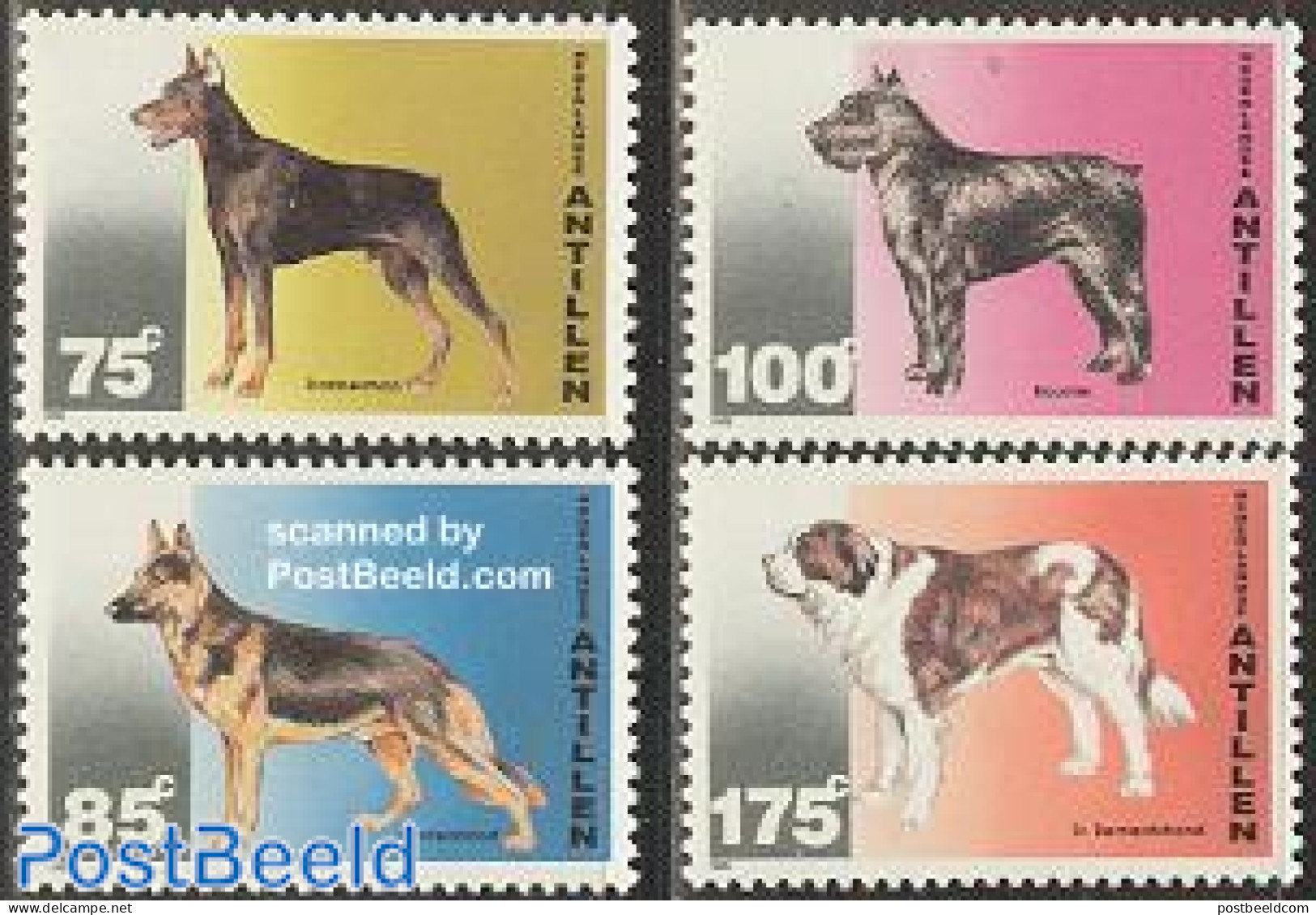 Netherlands Antilles 1995 Dogs 4v, Mint NH, Nature - Dogs - Otros & Sin Clasificación