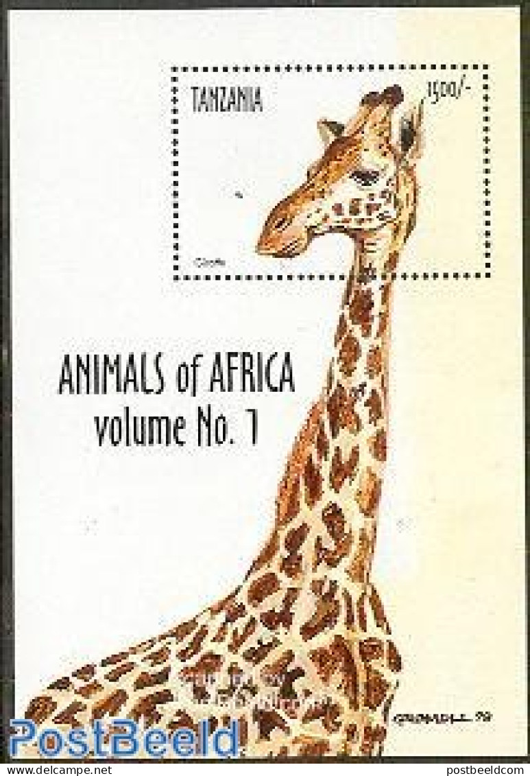 Tanzania 1999 Giraffe S/s, Mint NH, Nature - Animals (others & Mixed) - Giraffe - Tanzania (1964-...)