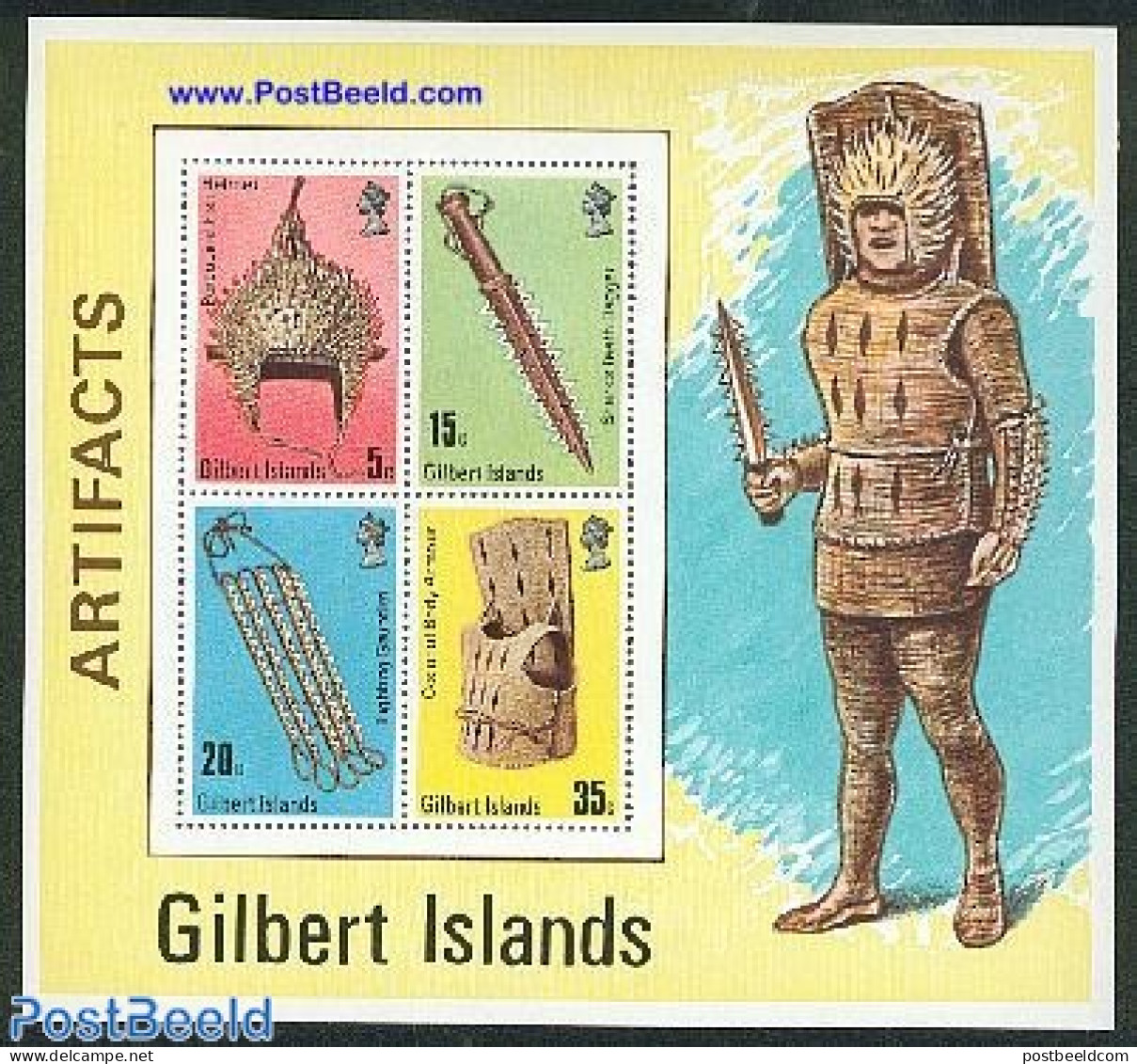 Gilbert And Ellice Islands 1976 Handicrafts S/s, Mint NH, Art - Handicrafts - Îles Gilbert Et Ellice (...-1979)