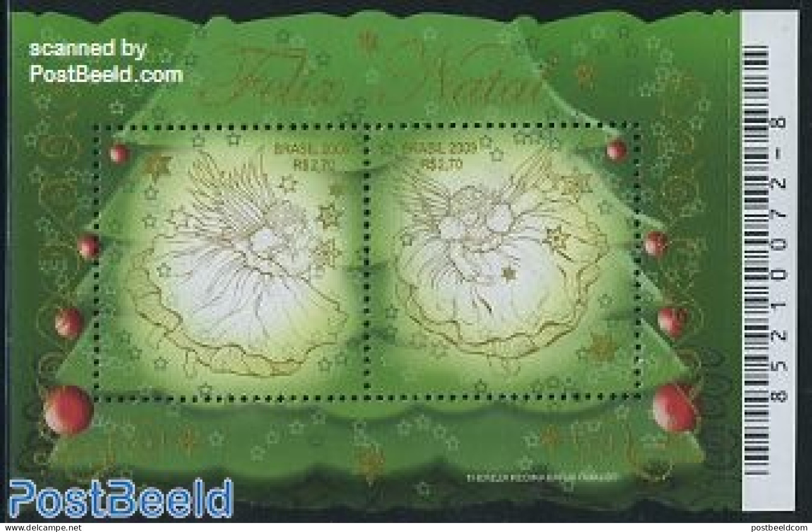 Brazil 2009 Christmas S/s, Mint NH, Religion - Christmas - Unused Stamps