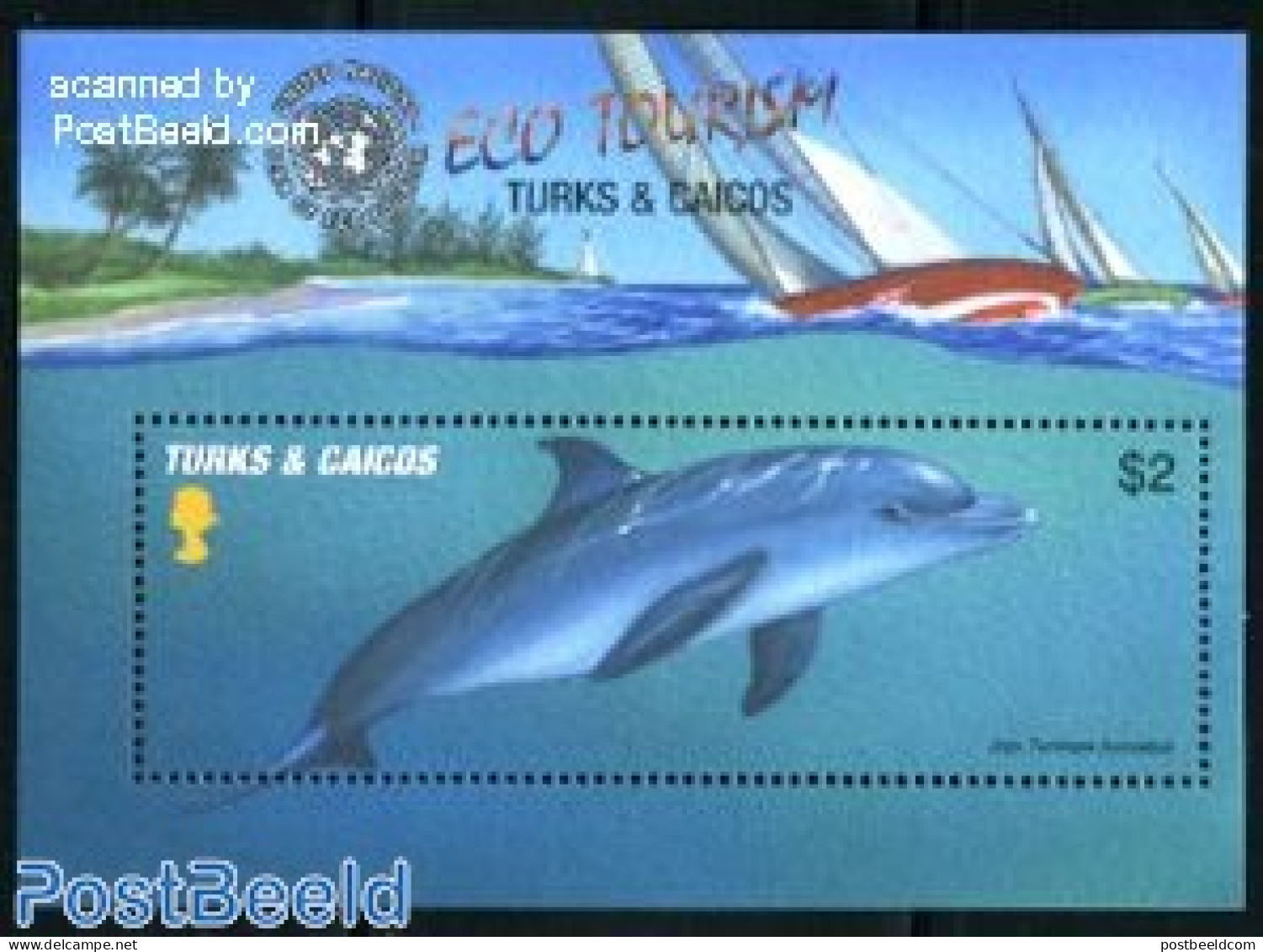Turks And Caicos Islands 2002 Eco Tourism S/s, Mint NH, Nature - Various - Sea Mammals - Lighthouses & Safety At Sea -.. - Phares
