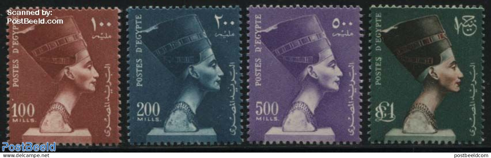 Egypt (Kingdom) 1953 Definitives 4v, Mint NH, History - Archaeology - Unused Stamps
