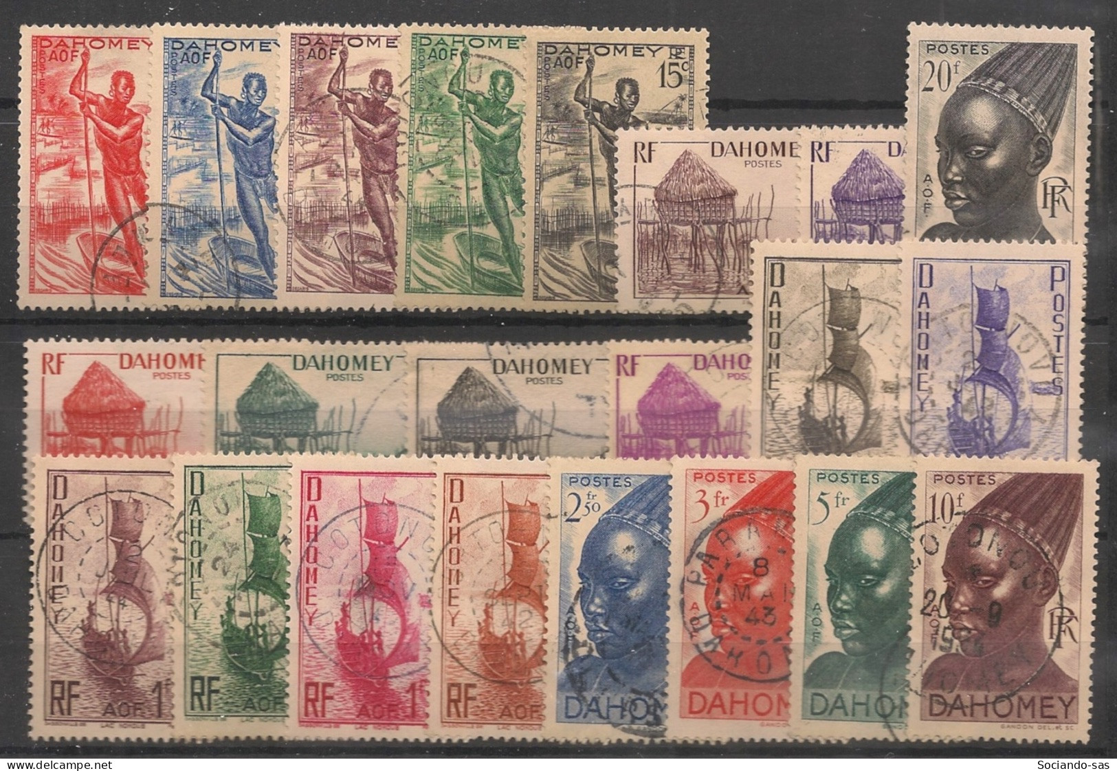 DAHOMEY - 1941 - N°YT. 120 à 141 - Série Complète - Oblitéré / Used - Usados