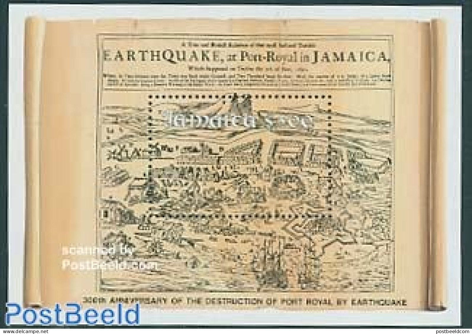 Jamaica 1992 Port Royal Disaster S/s, Mint NH, History - Disasters - Jamaica (1962-...)