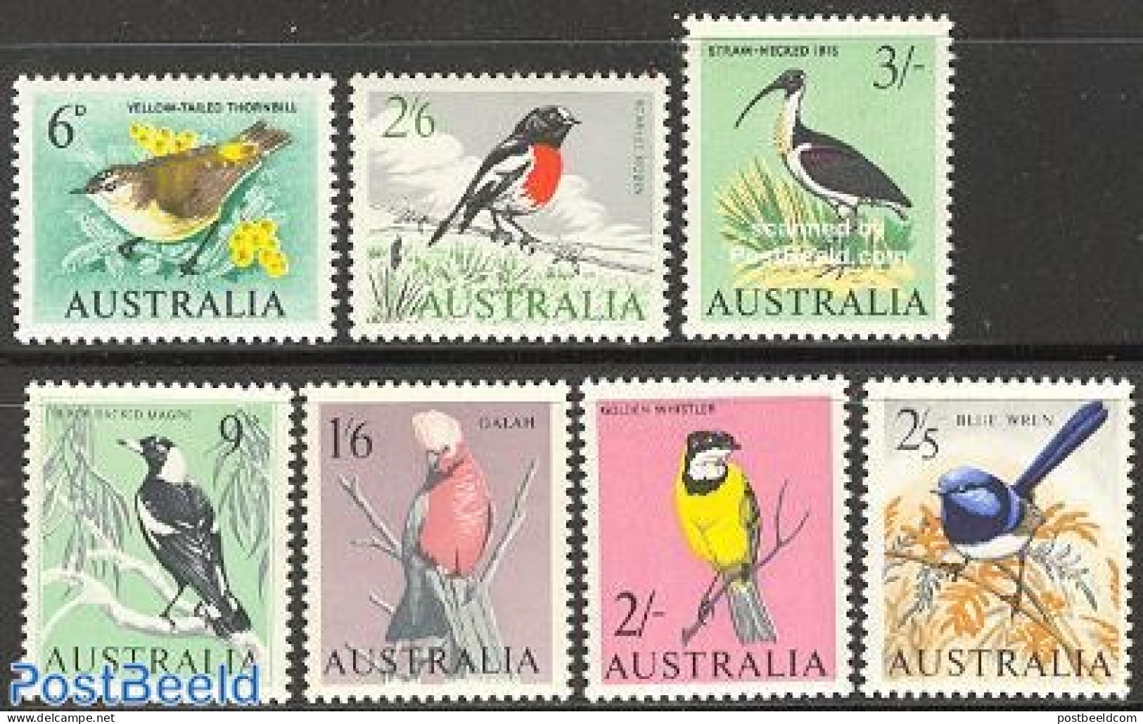 Australia 1964 Birds 7v, Mint NH, Nature - Birds - Nuovi