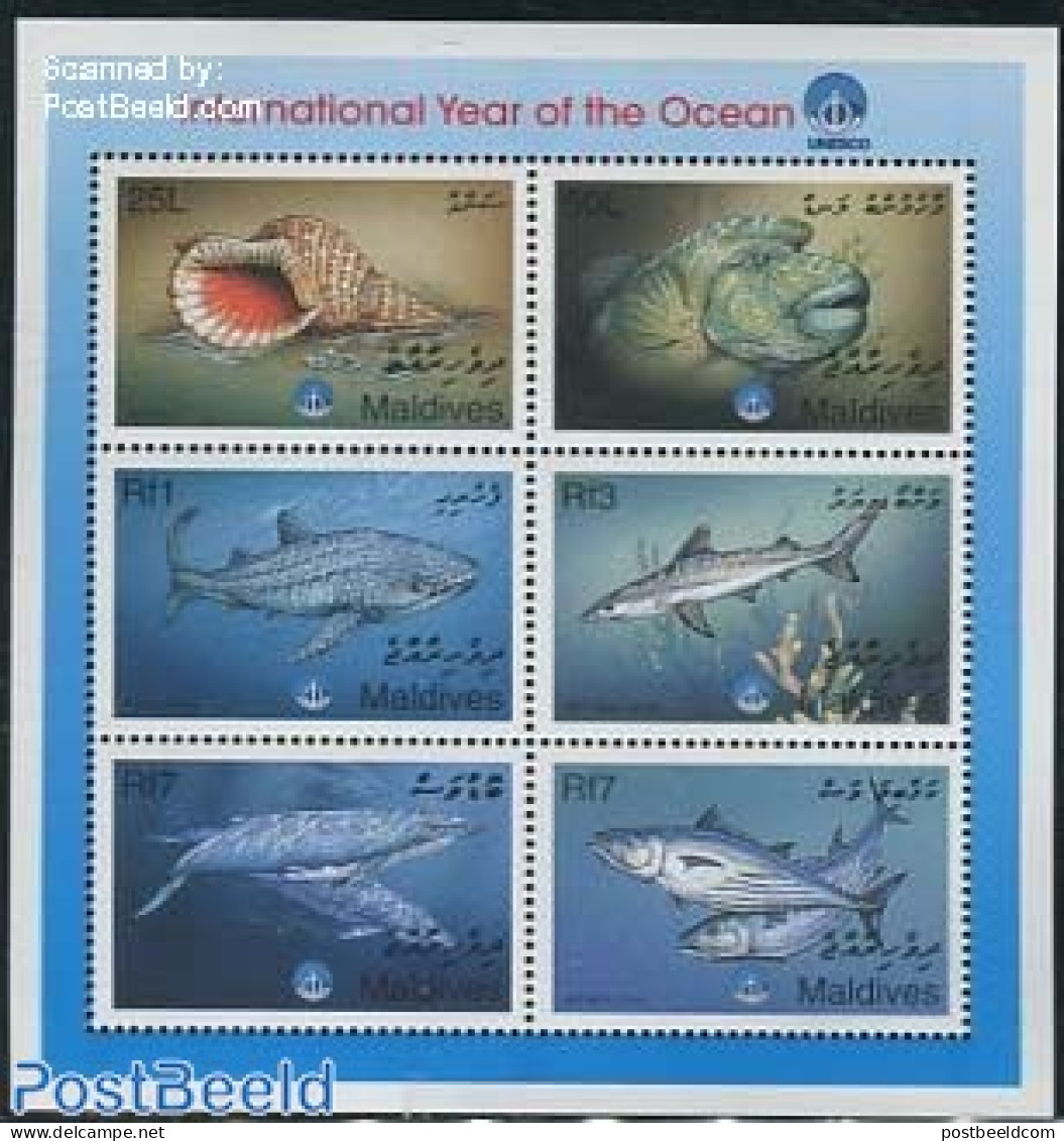 Maldives 1999 Int. Ocean Year 6v M/s, Mint NH, Nature - Fish - Fische