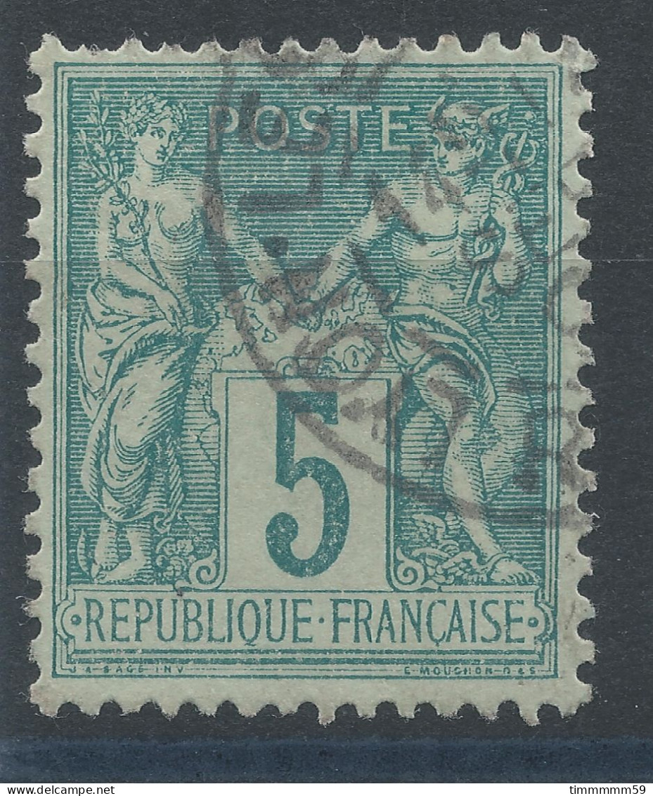 Lot N°83298   N°75, Oblitéré Cachet à Date De LYON-LES-TERREAUX " RHONE " - 1876-1898 Sage (Type II)
