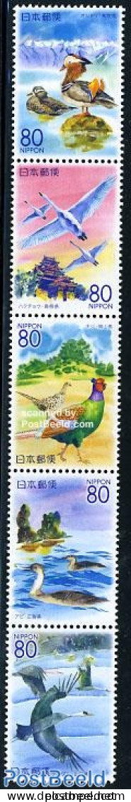 Japan 2007 Wildfowl In Chugoku 5v [::::], Mint NH, Nature - Birds - Ducks - Poultry - Nuovi