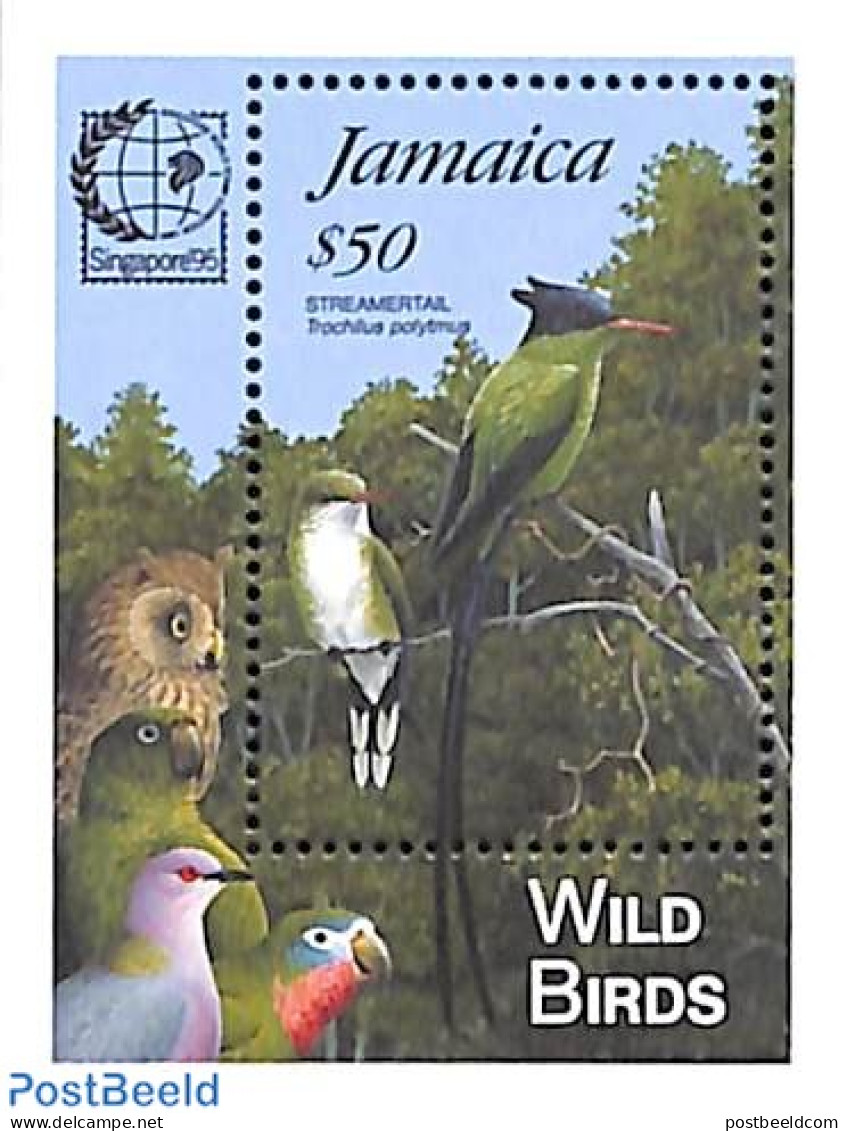 Jamaica 1995 Singapore 95 S/s, Mint NH, Nature - Birds - Owls - Jamaica (1962-...)