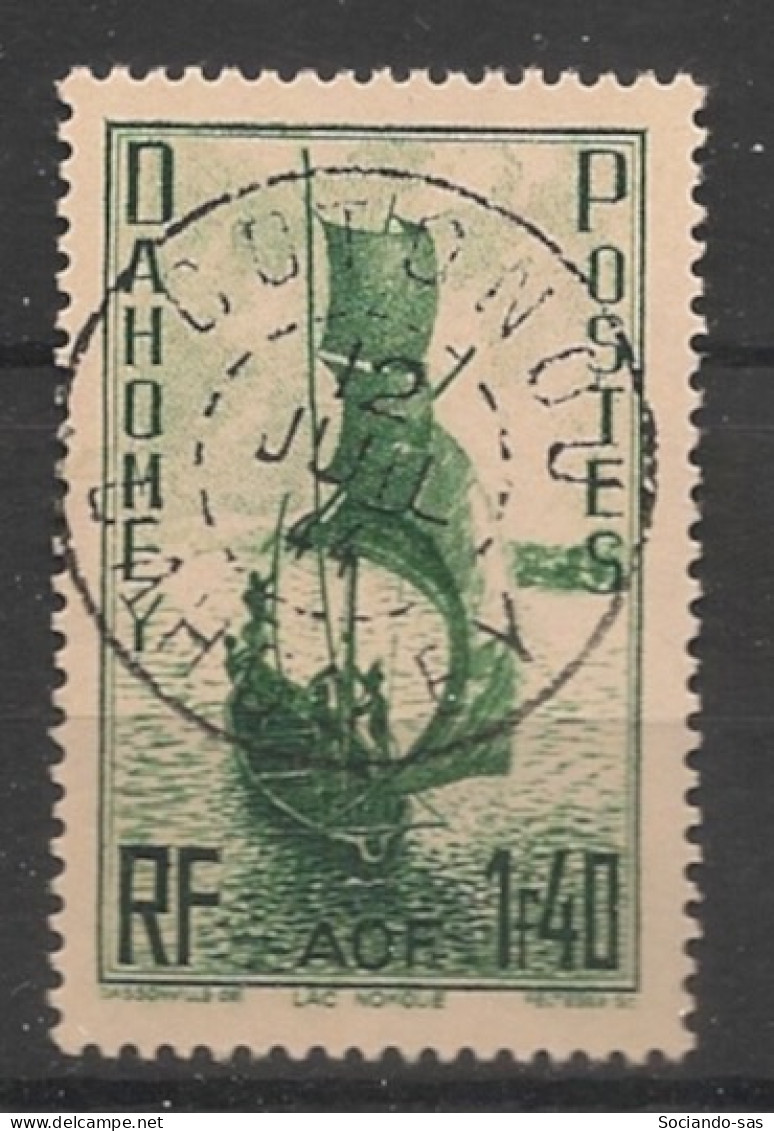 DAHOMEY - 1941 - N°YT. 134 - Lac Nokoué 1f40 Vert - Oblitéré / Used - Used Stamps