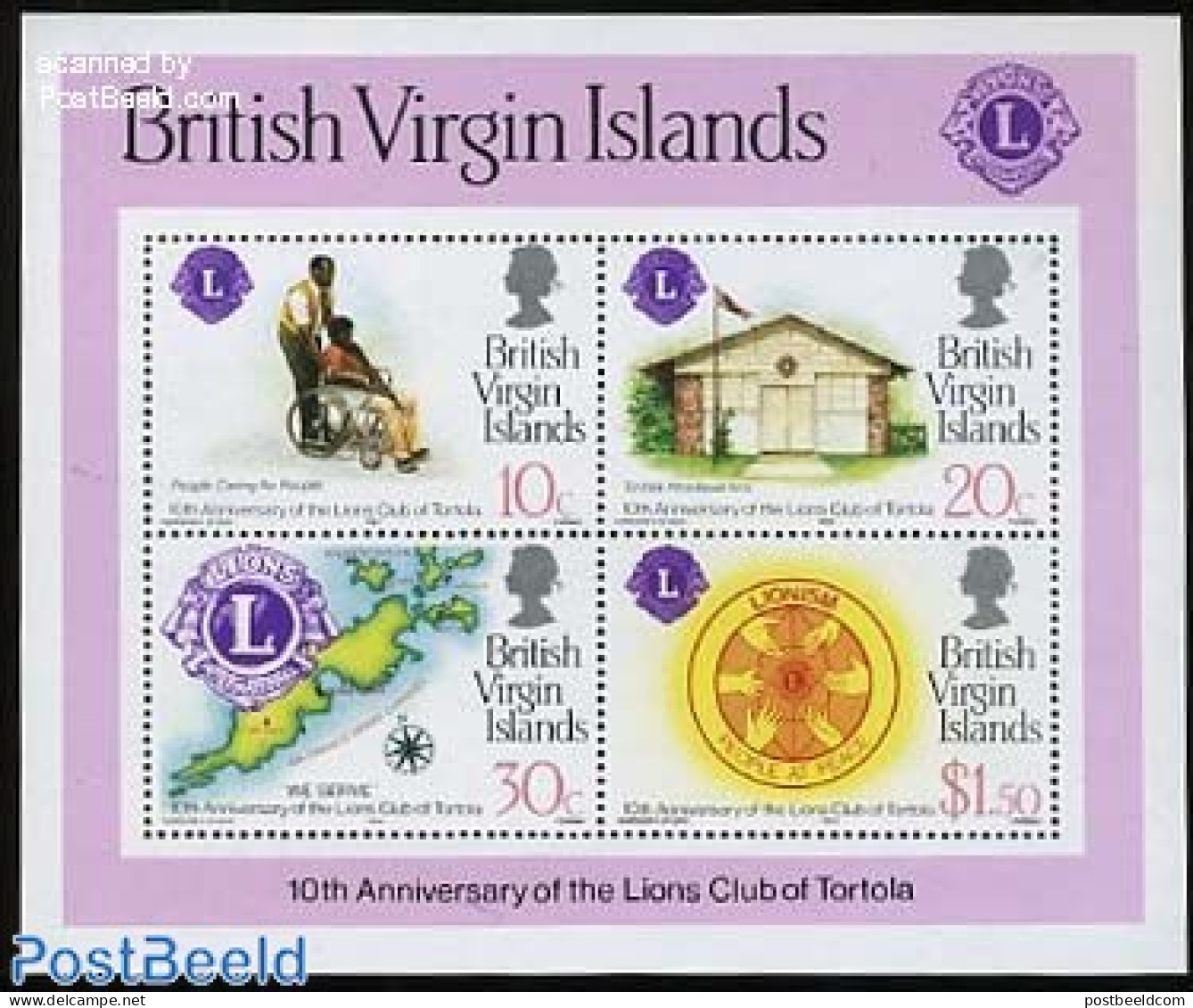 Virgin Islands 1982 Lions Club S/s, Mint NH, Health - Various - Disabled Persons - Lions Club - Maps - Handicap