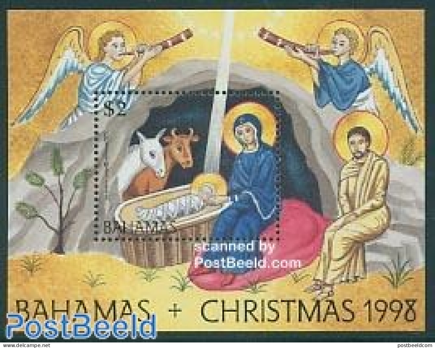 Bahamas 1998 Christmas S/s, Mint NH, Religion - Christmas - Christmas