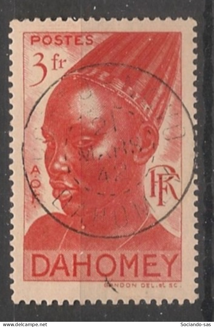 DAHOMEY - 1941 - N°YT. 138 - Femme Indigène 3f Rouge - Oblitéré / Used - Usados