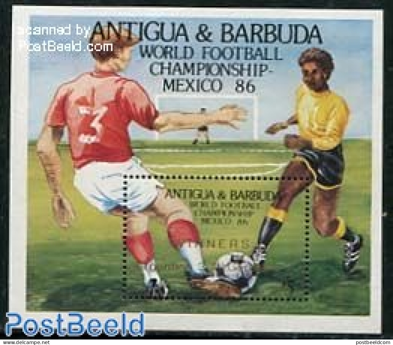 Antigua & Barbuda 1986 World Cup Football Winners S/s, Mint NH, Sport - Football - Antigua And Barbuda (1981-...)