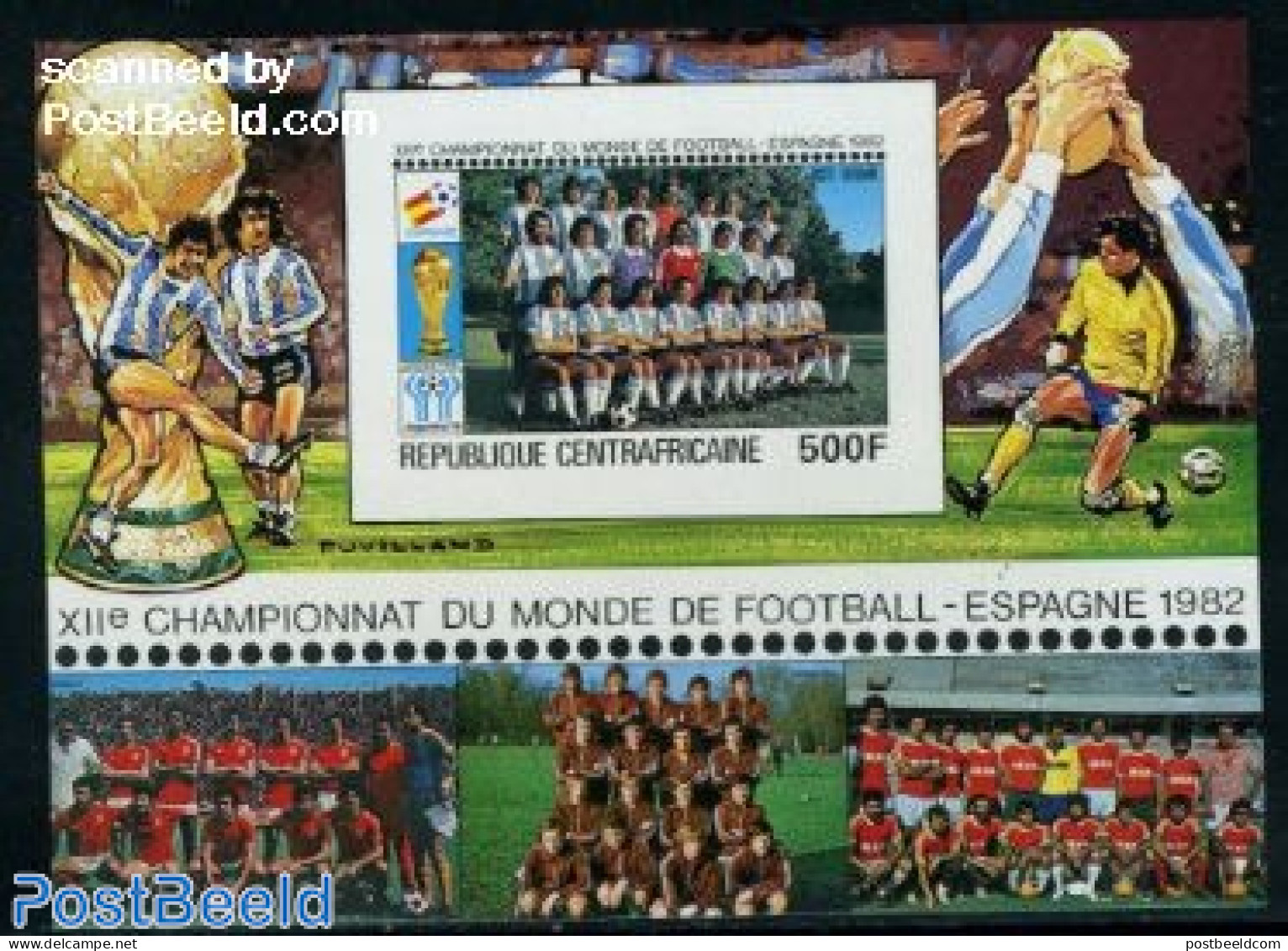 Central Africa 1981 World Cup Football S/s Imperforated, Mint NH, Sport - Football - Centrafricaine (République)
