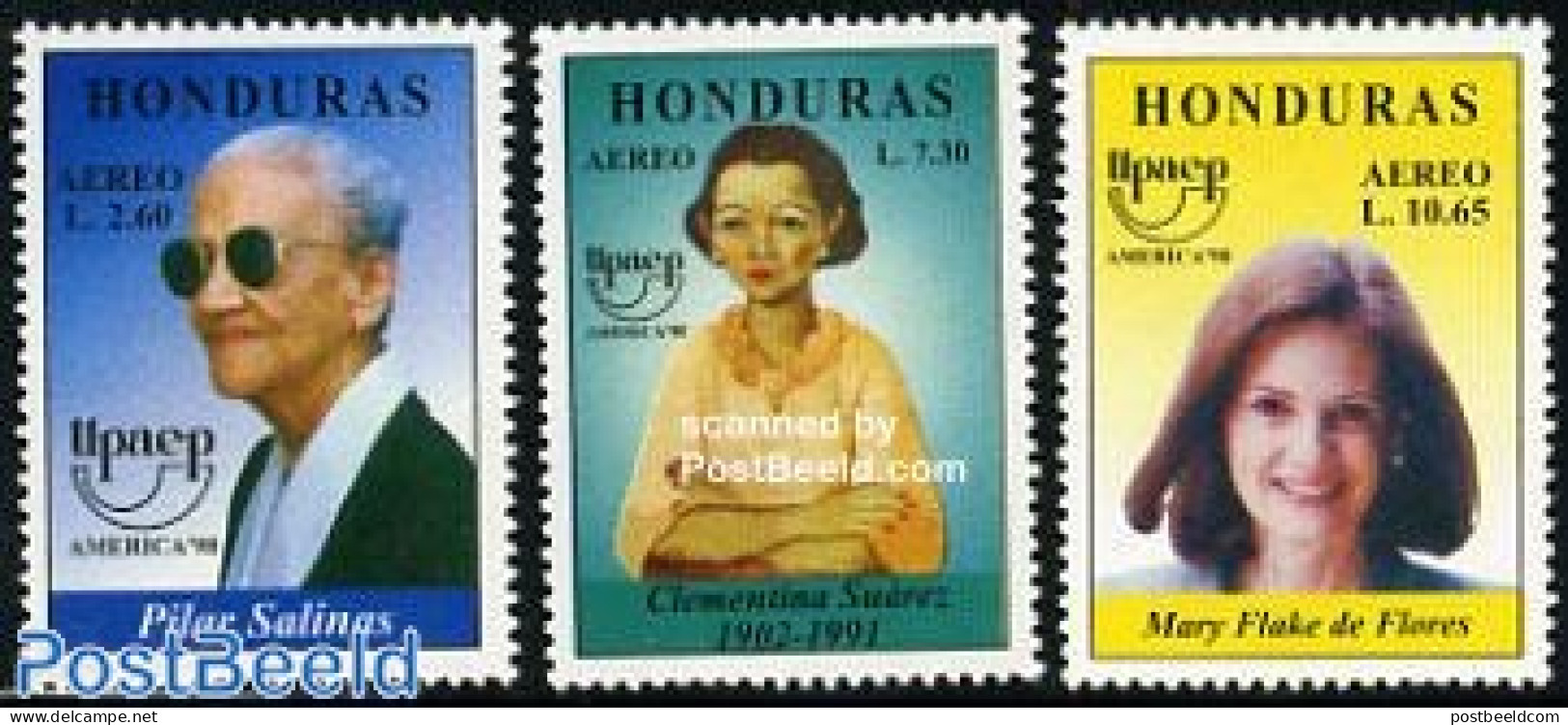 Honduras 1999 Famous Women 3v, Mint NH, History - Women - U.P.A.E. - Non Classés