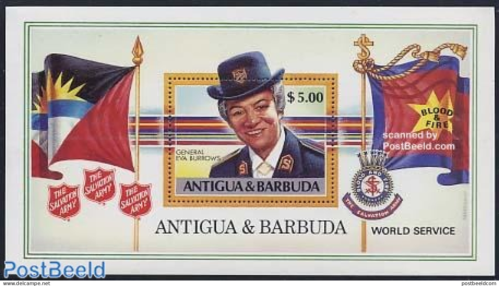Antigua & Barbuda 1988 Salvation Army S/s, Mint NH, Various - Salvation Army - Antigua Y Barbuda (1981-...)