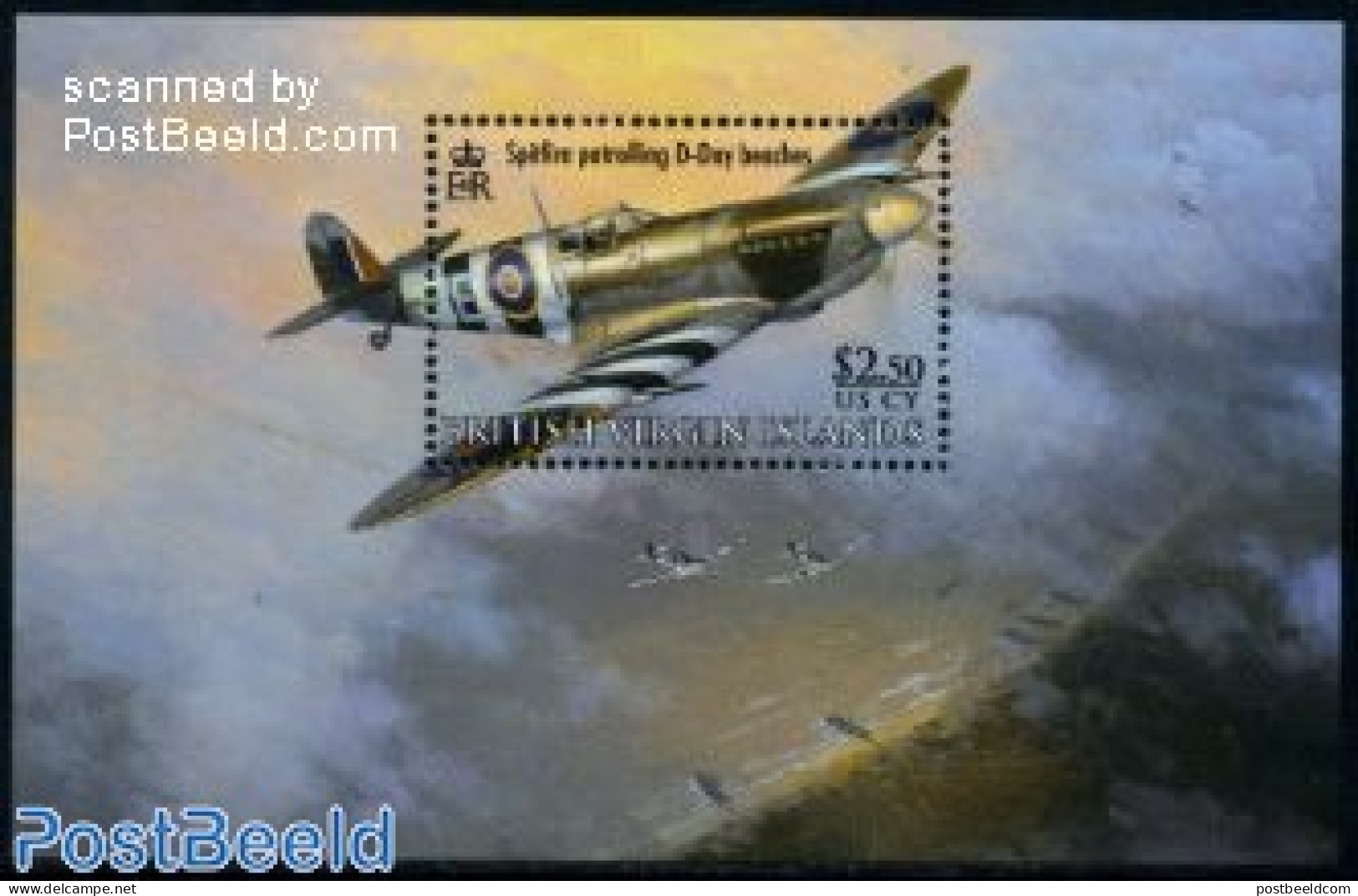 Virgin Islands 2008 90 Years Royal Air Force S/s, Mint NH, History - Transport - World War II - Aircraft & Aviation - 2. Weltkrieg