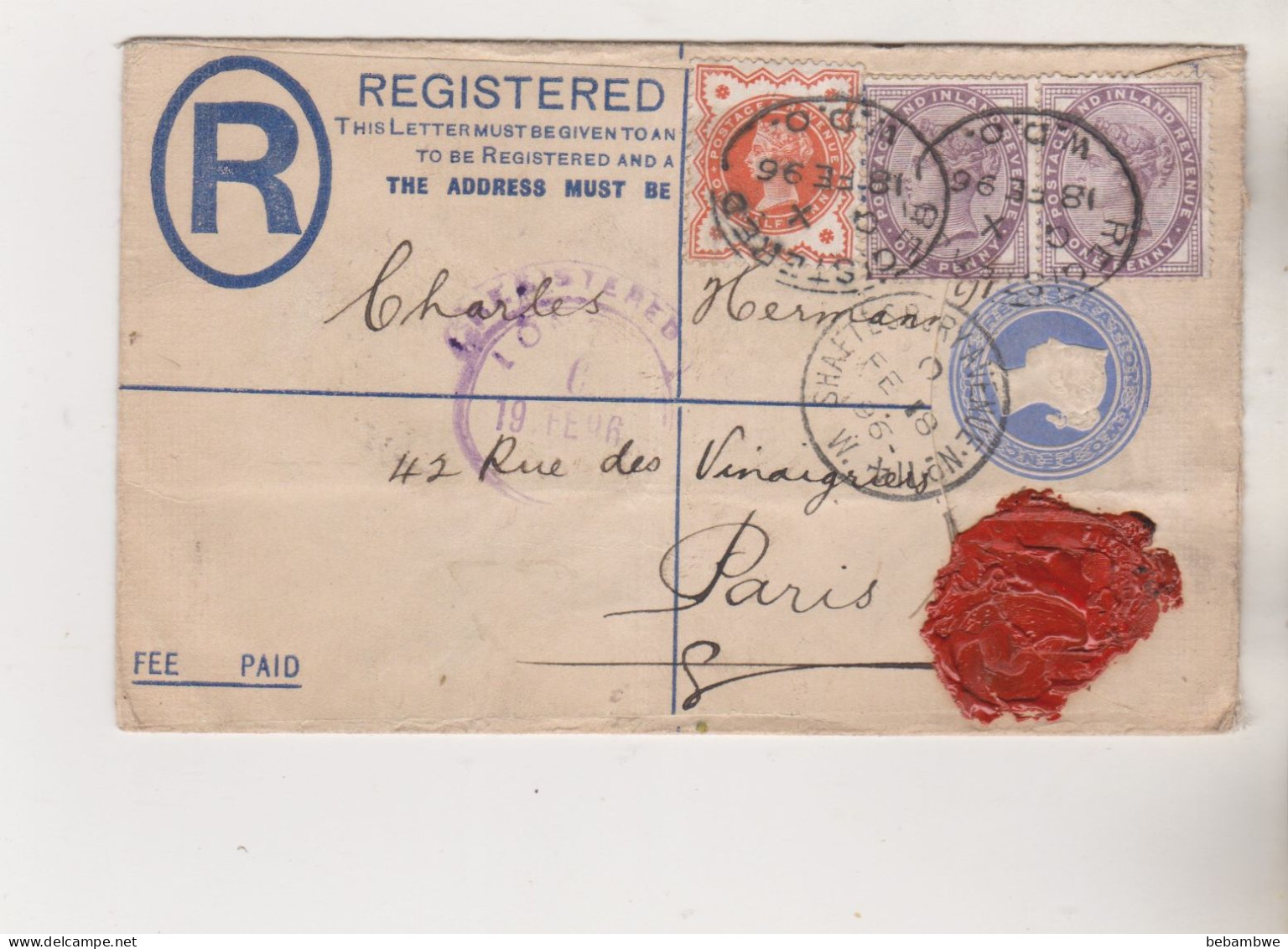 Inland Registred Victoria - Lettres & Documents