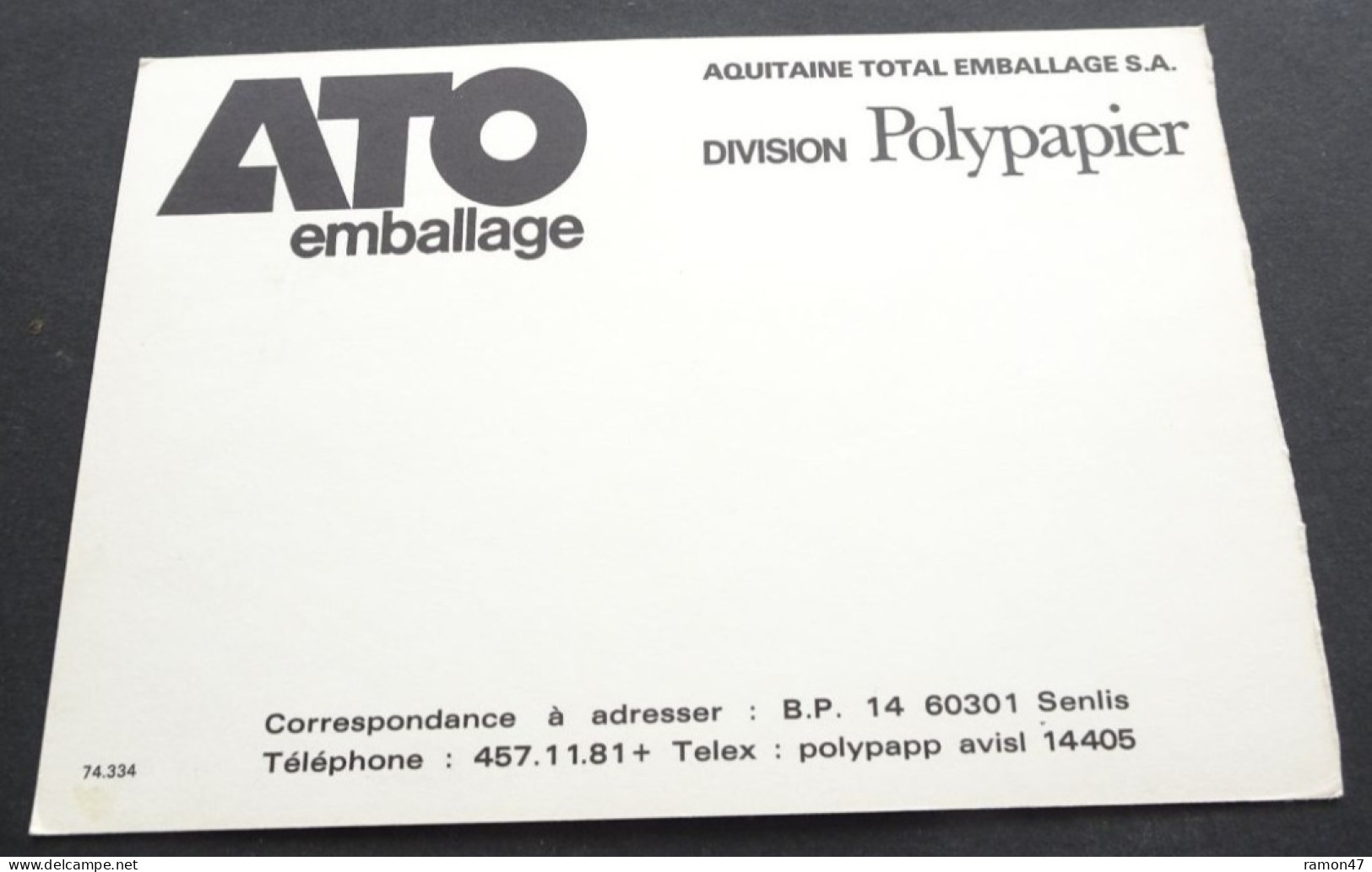 Aquitaine Total Emballage - Division Polypapier - Advertising
