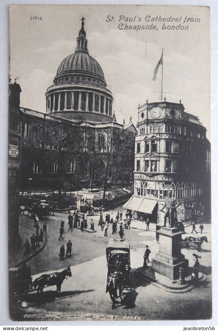 St. Paul's Cathedral From Cheapside, London - CPA 1907 - St. Paul's Cathedral