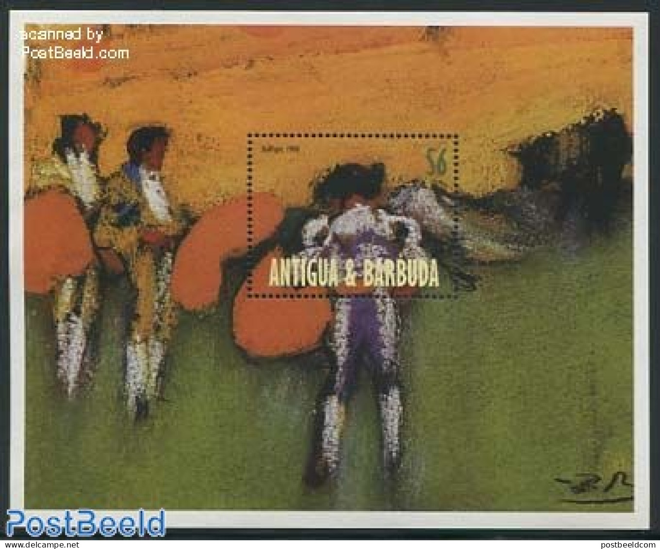 Antigua & Barbuda 1998 Pablo Picasso S/s, Mint NH, Art - Modern Art (1850-present) - Pablo Picasso - Antigua And Barbuda (1981-...)